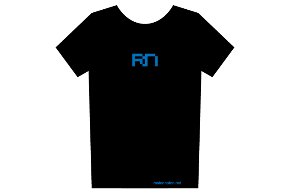 raster-noton – t-shirt – RN logo – black